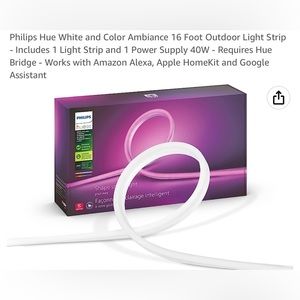 Set of 2 Philips HUE 16FT Outdoor Lightstrip